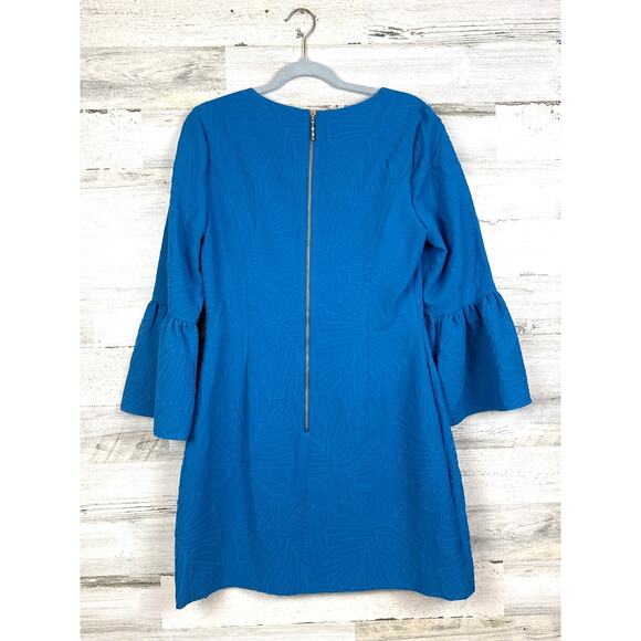 Lilly Pulitzer Womens 10 Blue Viola Stretch Mini Dress Macaw Flare Jacquard NEW - Picture 3 of 8